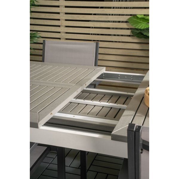 Eken�s Matgrupp (224x100) - Svart/Gr�/Vit - 6 Stolar