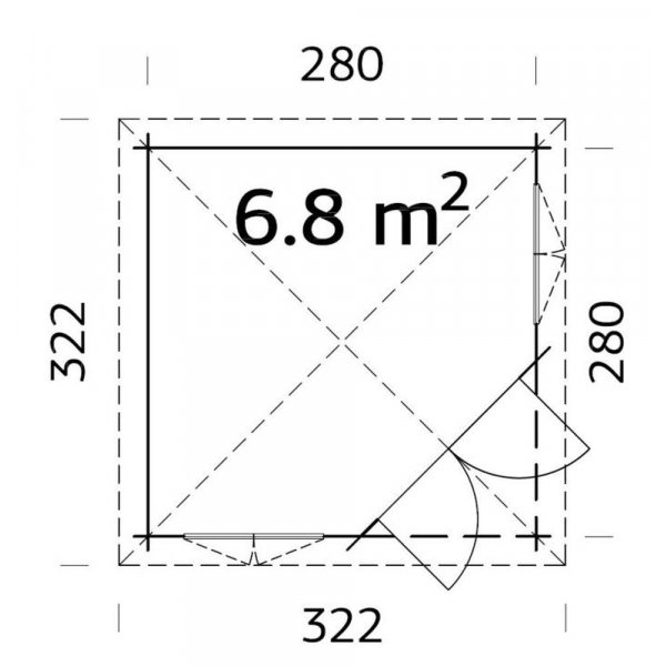 Lusthus Melanie 6,8 m² Lusthus Melanie 6,8 m²
