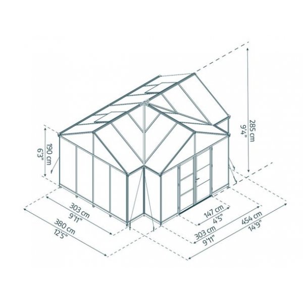 Växthus Triomphe 17m² Växthus Triomphe 17m²