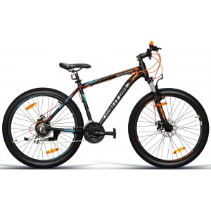 Mountainbike 27,5" Snow Leopard Aluminium - Orange/blå Mountainbike 27,5" Snow Leopard Aluminium - Orange/blå