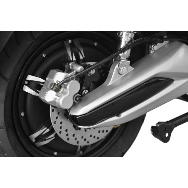 Elmoped 3000 W - Vit + Reflexsele Elmoped 3000 W - Vit + Reflexsele