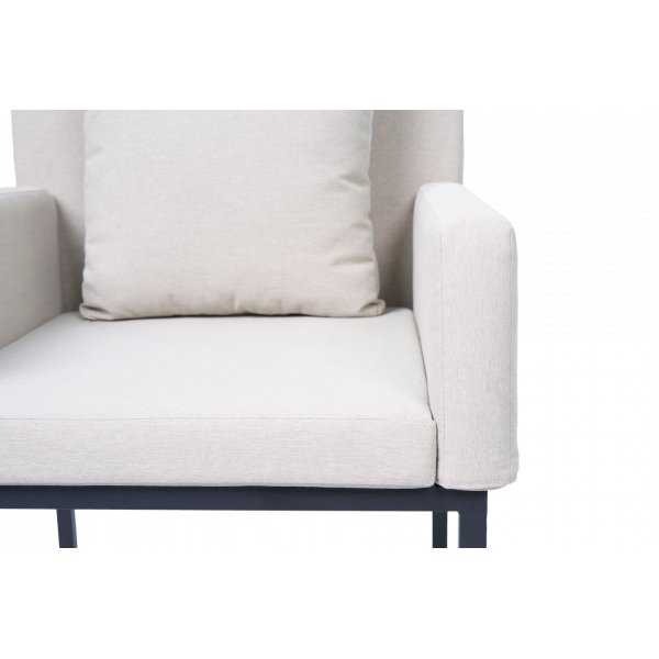 Matgrupp 6 stolar + bord 215 cm + Gr�/Svart utematgrupp