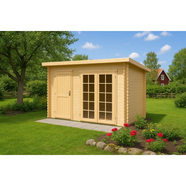 Friggebod Rolf B 11,9 m² mit Fahrradkeller Friggebod Rolf B 11,9 m² mit Fahrradkeller