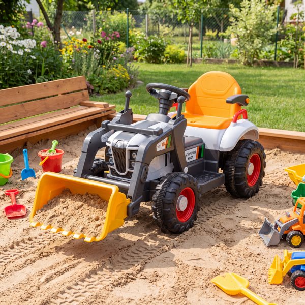 Elbil til børn Traktor 6V Sort & Gul Udendørs Elbil til børn Traktor 6V Sort & Gul Udendørs