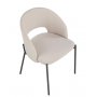 1 Stol beige med svarta ben - Cadeira
