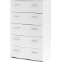 Space Byr� vit med 5 l�dor bredd 74 cm och 115 cm h�g