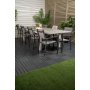 Ekens Matgrupp (224x100) - Svart/Gr/Vit - 8 Stolar