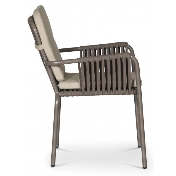 Lincoln stol - Grå med beige dyna Lincoln stol - Grå med beige dyna