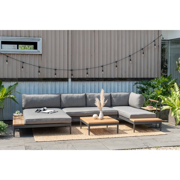 Lifestyle Garden Topaz Loungegruppe mit Tagesbett - Grau/Teak Lifestyle Garden Topaz Loungegruppe mit Tagesbett - Grau/Teak