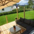 Kundebillede Gransholm udendørs møbelsæt hjørnesofa med bord - Natur polyrattan