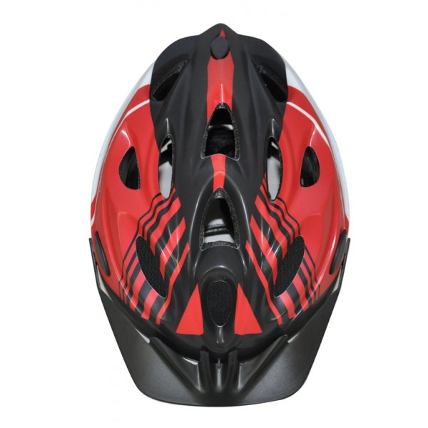 Cykelhj�lm Cooper r�d & vit