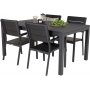 Holma Matgrupp (160x100) - Svart - 4 Stolar