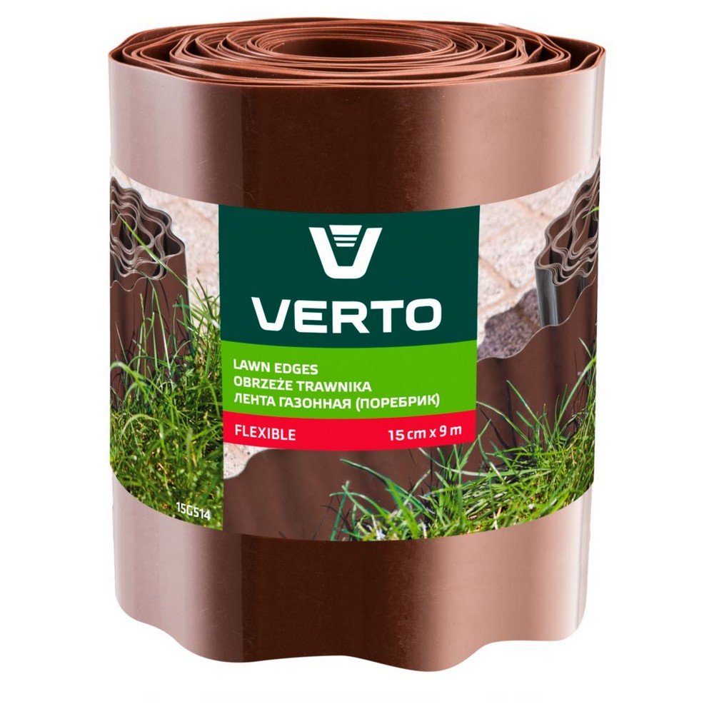 Rabattbordüre 15 cm x 9 m - braun - Schneckenzäune, Gartenzubehör