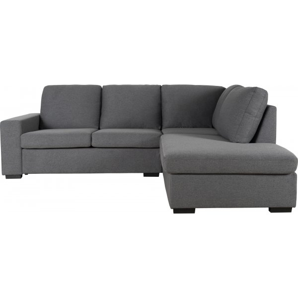 Solna Divansoffa 3-sits Gr� - Djup Liten H�rnmodell & �ppet Avslut 242 cm