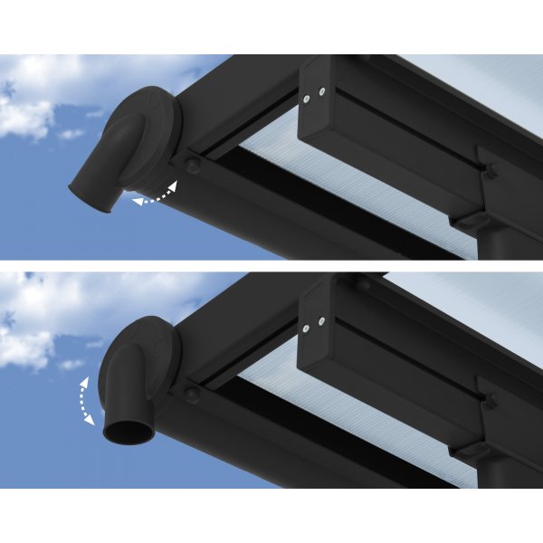 Canopia Olympia Balkontag i aluminium 3 x 5,5 - Mørkegrå/klart glas Canopia Olympia Balkontag i aluminium 3 x 5,5 - Mørkegrå/klart glas