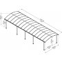 Canopia Arcadia Dubbel Carport i Metall 3,6 x 11 - Gr