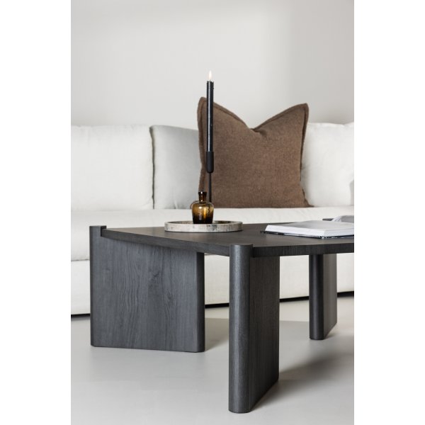 Rogaland soffbord 100 x 100 cm - Svart
