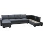 U-soffa Solna v�ndbar - 367 cm - m�rkgr�