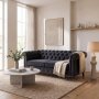 1 Chesterfield-Sofa Cambridge Deluxe, 2,5-Sitzer - Dunkelgrauer Samt