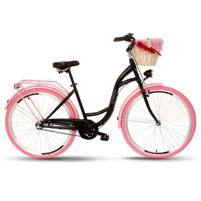 Cykel Colours 28\\\" - 3 vxlar - svart/rosa