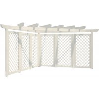 Modular Garden Hörnpergola 4,2m² med kryssväggar - Vitlackerad Modular Garden Hörnpergola 4,2m² med kryssväggar - Vitlackerad