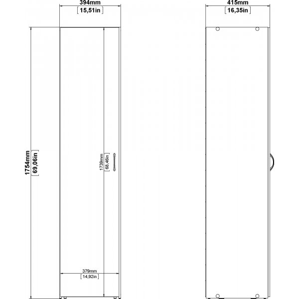 Space garderob vit - 40 cm bred - 175 cm h�g