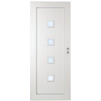 Skjutdörr Nyby - Massiv - 1-spegel - Kvadrat fyra glas Skjutdörr Nyby - Massiv - 1-spegel - Kvadrat fyra glas