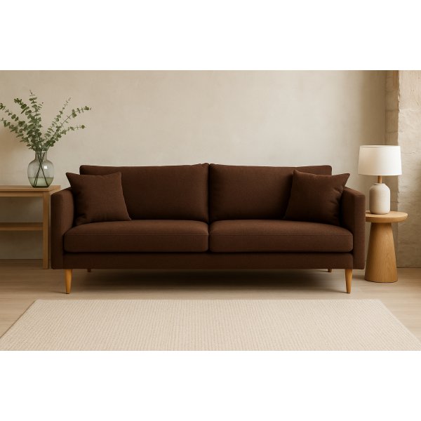 �stermalm 3-sits soffa - M�rkbrun chenille