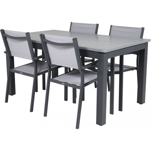 Ekenäs Matgrupp (152x90) - Svart/Grå - 4 Stolar Ekenäs Matgrupp (152x90) - Svart/Grå - 4 Stolar