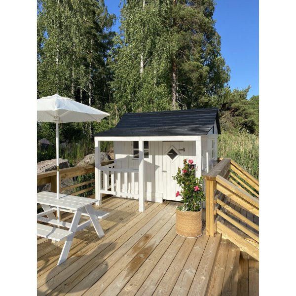 Lekstuga trä byggsats 3,7 m² liten för barn - Nordcabin Lekstuga trä byggsats 3,7 m² liten för barn - Nordcabin