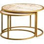 Tambur satsbord 66x43 | 80x50 cm - Guld/vit marmor