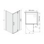 Duschhrn Space Lane - 6 & 8mm glas (hger)