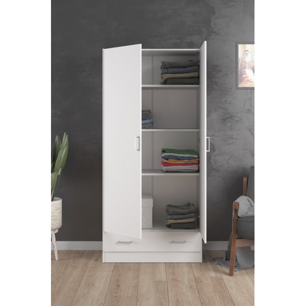 Space garderob vit 80 cm bred med 170,5 cm h�g