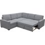 H�rnsoffa Belissa med b�ddfunktion och f�rvaring - 235x235 cm - m�rkgr�
