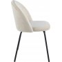 Beige stol i sammet med svarta ben - Astrid