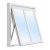 Aluminium-vridfönster - 3-glas - Med bågpost - U-värde 1.1