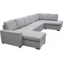 U-soffa Solna XL med f�rvaring - 367 cm - ljusgr�