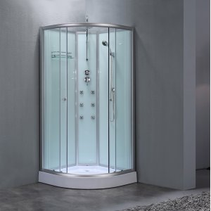 Duschkabin 90×90x210 cm | Helkapslad med vit glas & massage | Nebula Duschkabin 90×90x210 cm | Helkapslad med vit glas & massage | Nebula