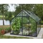 Drivhus Universal - Sort med hrdet glas 9,9 m
