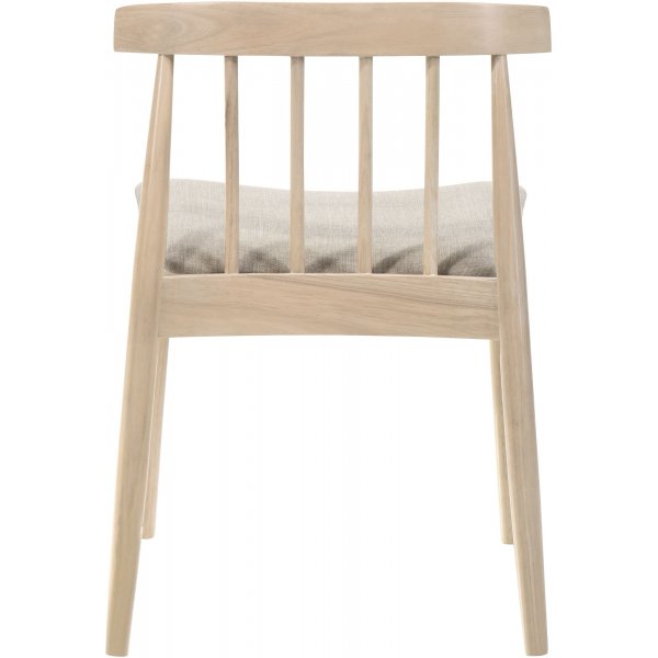 Matstol med ljusgr� sits 2-pack - Florence