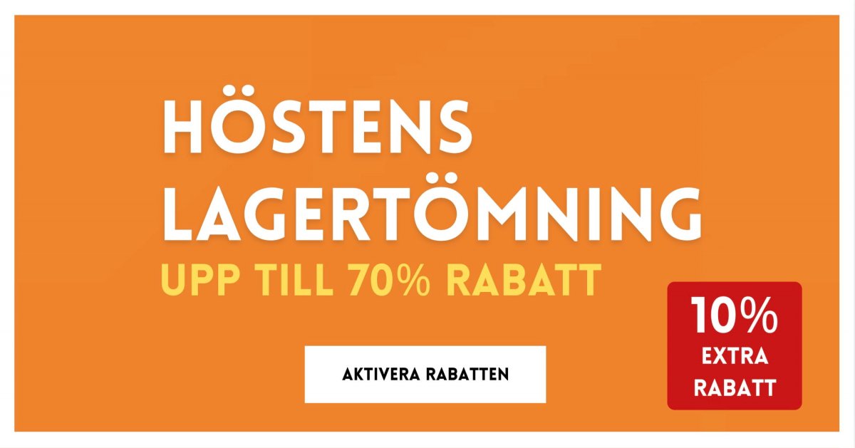 Höstens lagertömning 10% Höstens lagertömning 10%