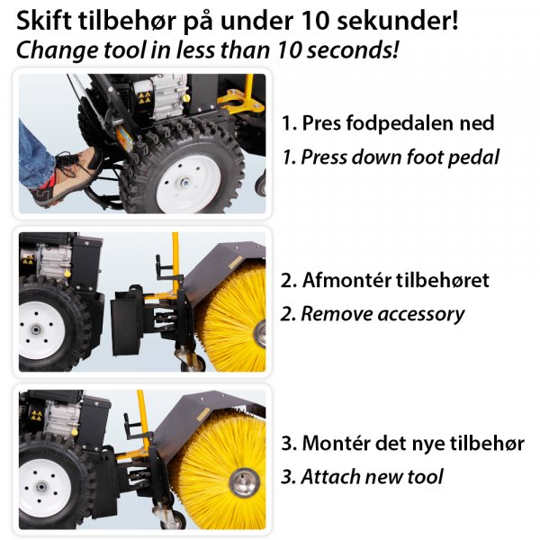 Kombimaskin 208 cc med snöslunga Kombimaskin 208 cc med snöslunga