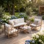 1 Loungegrupp Natur med Vita dynor och bord - Backyard