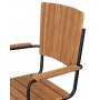 Holm� utematstol med armst�d brun/svart