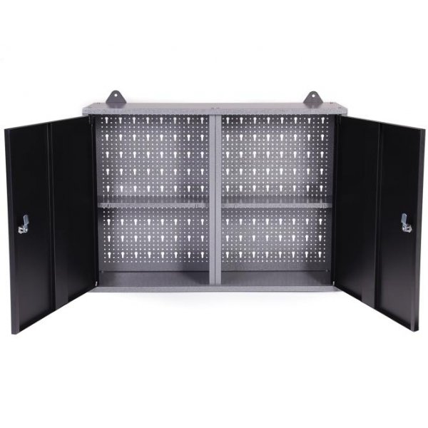 Garageinredning | St�lkonstruktion | V�ggsk�p & Arbetsb�nk | Gr�/Svart