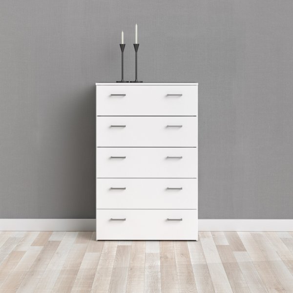 Space Byr� vit med 5 l�dor bredd 74 cm och 115 cm h�g
