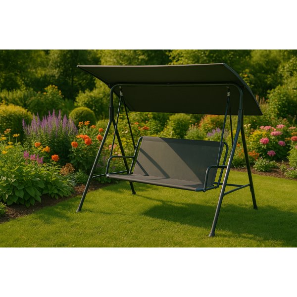Hammrö schwarze Hängemattenschaukel + Reinigungsspray für Gartenmöbel Hammrö schwarze Hängemattenschaukel + Reinigungsspray für Gartenmöbel
