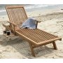 Salt solstol i teak / Fllbar stolstol med utfllbar bricka + Rengringsspray fr utembler