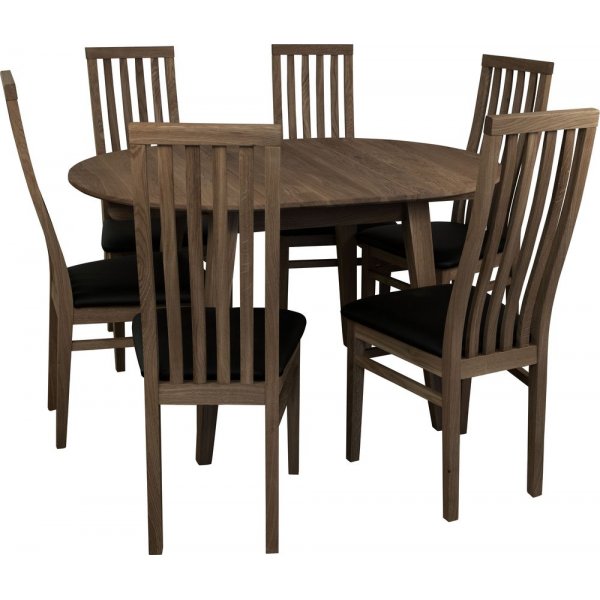 Runt Matbord Brunoljat 90-130 cm - Genova