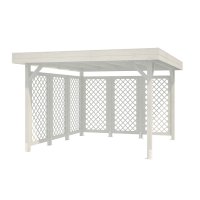 Modular Garden Paviljong 9,4m² med kryssväggar - Vitlackerat Modular Garden Paviljong 9,4m² med kryssväggar - Vitlackerat